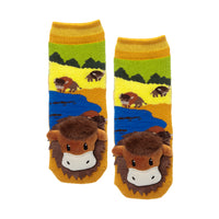 Messy Moose Socks, Bison, 6 Pack