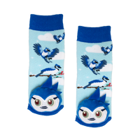 Messy Moose Socks, Baby Socks Blue Jay, 6 Pack