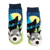 Messy Moose Socks, Baby Socks Timberwolf, 6 Pack
