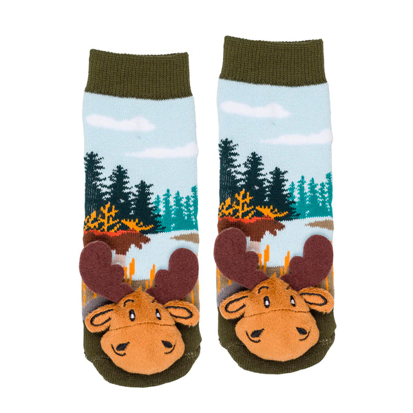 Messy Moose Socks, Meadow Moose, 6 Pack