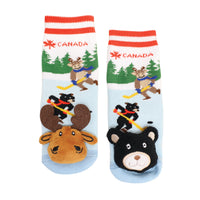 Messy Moose Socks, Baby Socks Canada Hockey Mis-match, 6 Pack