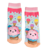 Messy Moose Socks, Baby Socks Pink Ice Cream, 6 Pack