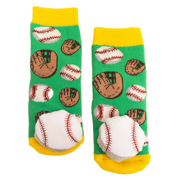 Messy Moose Socks, Baby Socks Baseball, 6 Pack