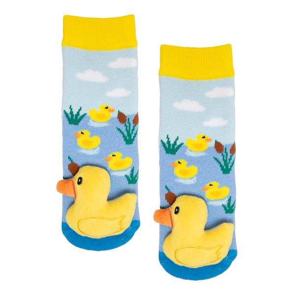 Messy Moose Socks, Baby Socks Yellow Ducky, 6 Pack