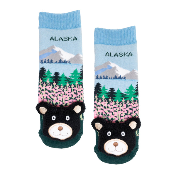 Messy Moose Socks, Baby Socks Alaska, 6 Pack