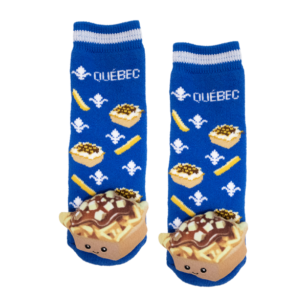Messy Moose Socks, Baby Socks Quebec Poutine Socks, 6 Pack