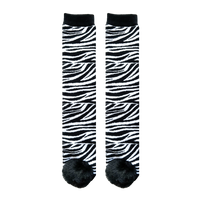 Messy Moose Socks, Zebra Adult 6 Pack