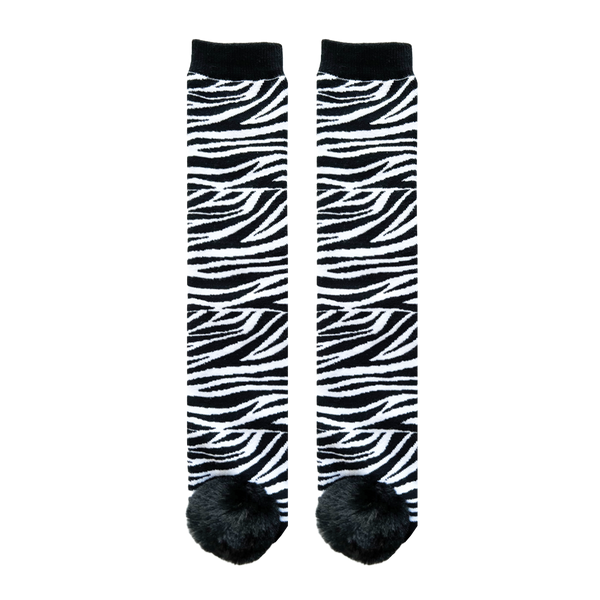 Messy Moose Socks, Zebra Adult 6 Pack