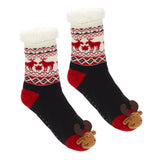 Messy Moose Polar Fleece Socks Reindeer / Moose