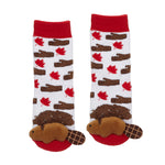 Messy Moose Socks, Maple Leaf Beaver, 6 Pack