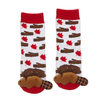 Messy Moose Socks, Beaver, 6 Pack