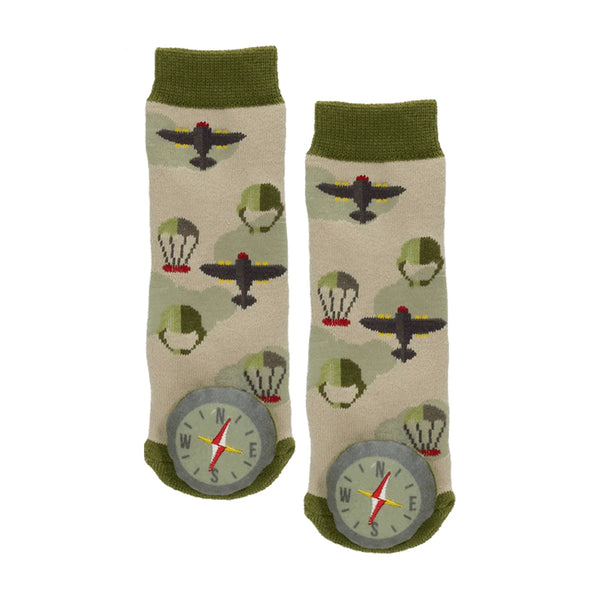 Messy Moose Socks, Compass, 6 Pack