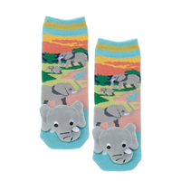 Messy Moose Socks, Elephant, 6 Pack