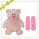 Gift Set - Bobby Bear Buddy & Pink Bear Socks